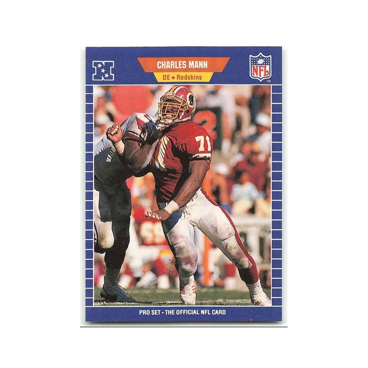 Charles Mann 1989 Pro Set #429 Washington Redskins Football Card NM