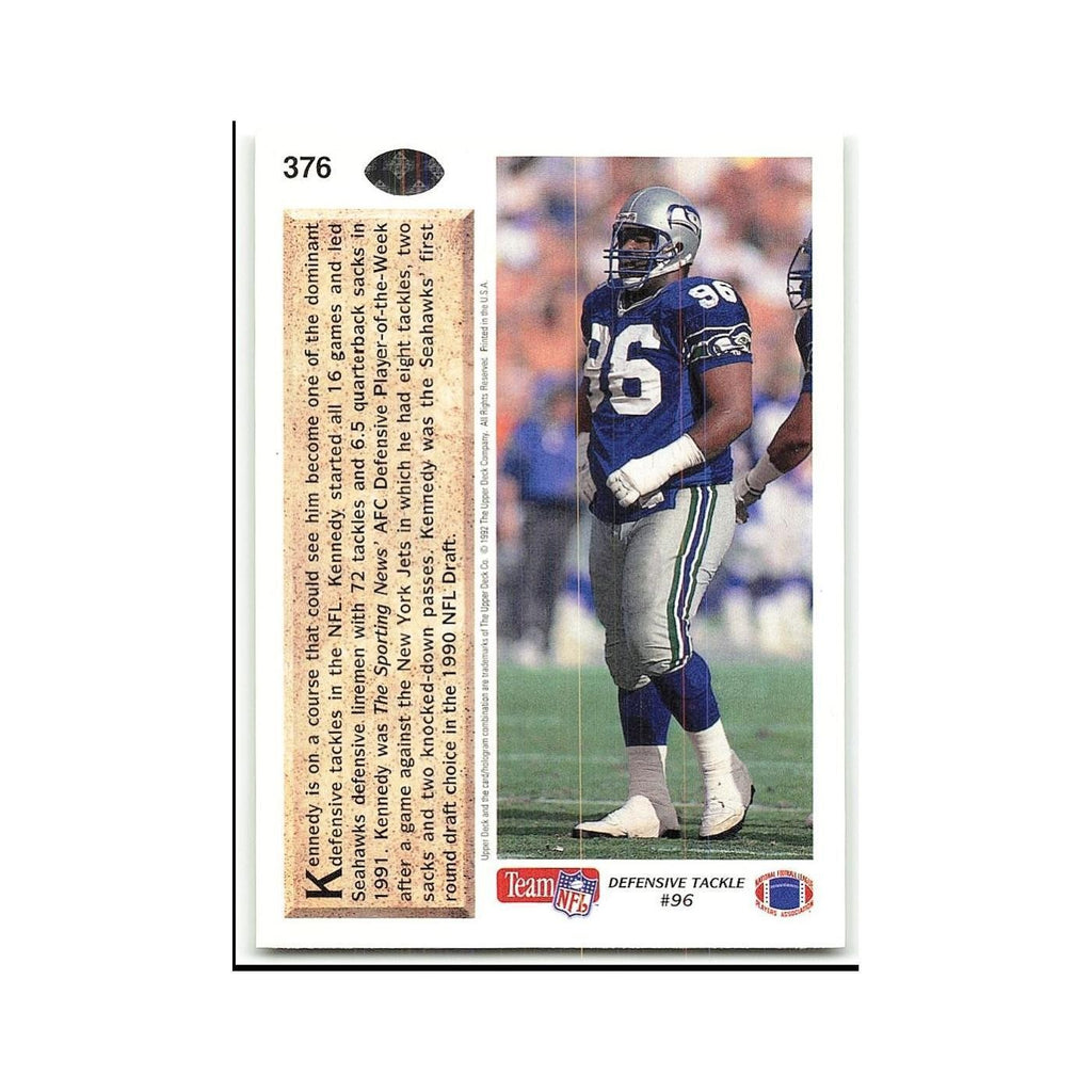 Cortez Kennedy 1992 Upper Deck #376 Seattle Seahawks Football Card NM