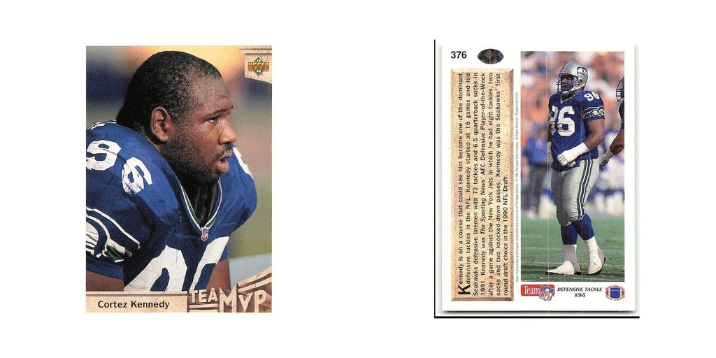Cortez Kennedy 1992 Upper Deck #376 Seattle Seahawks Football Card NM