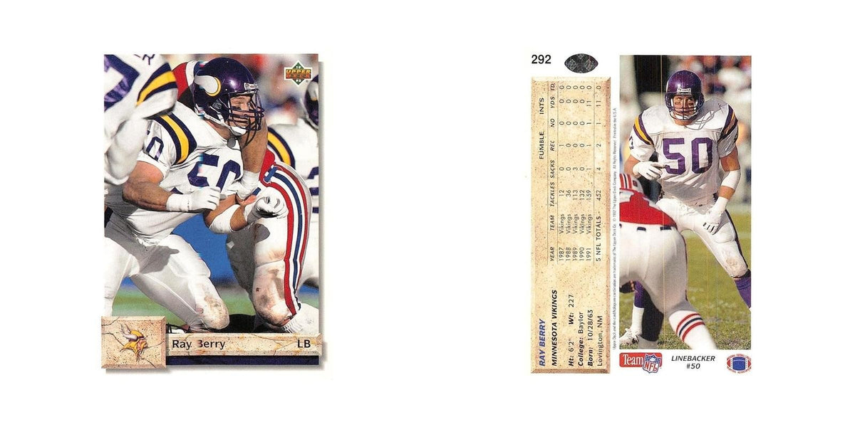 Ray Berry 1992 Upper Deck #292 Minnesota Vikings Football Card NM