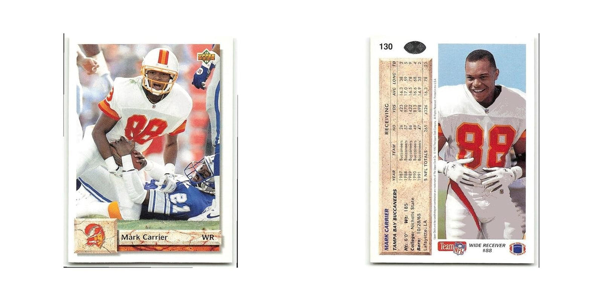 Mark Carrier 1992 Upper Deck #130 Tampa Bay Buccaneers Football Card NM