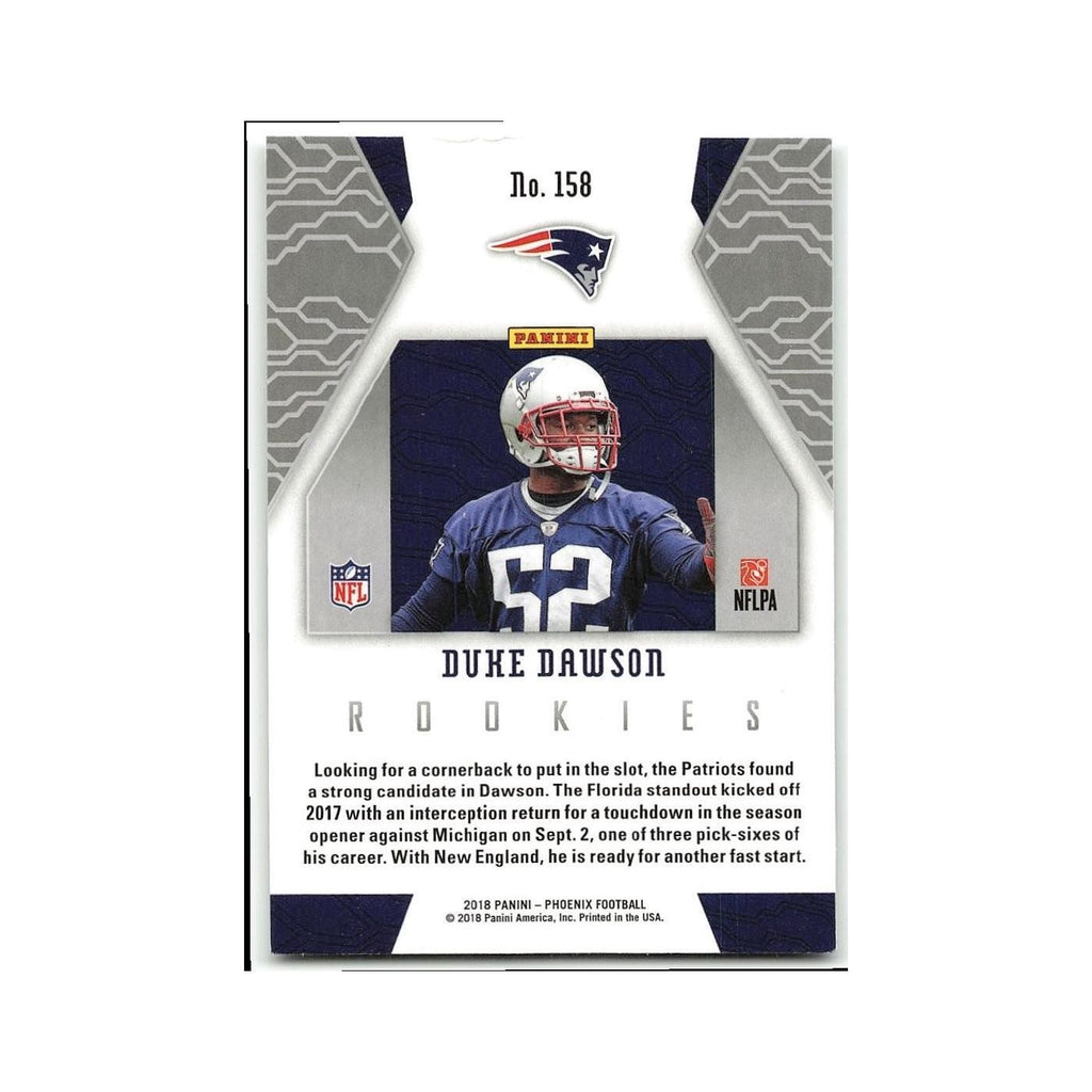 Duke Dawson Rookie 2018 Panini Phoenix #158 New England Patriots NM