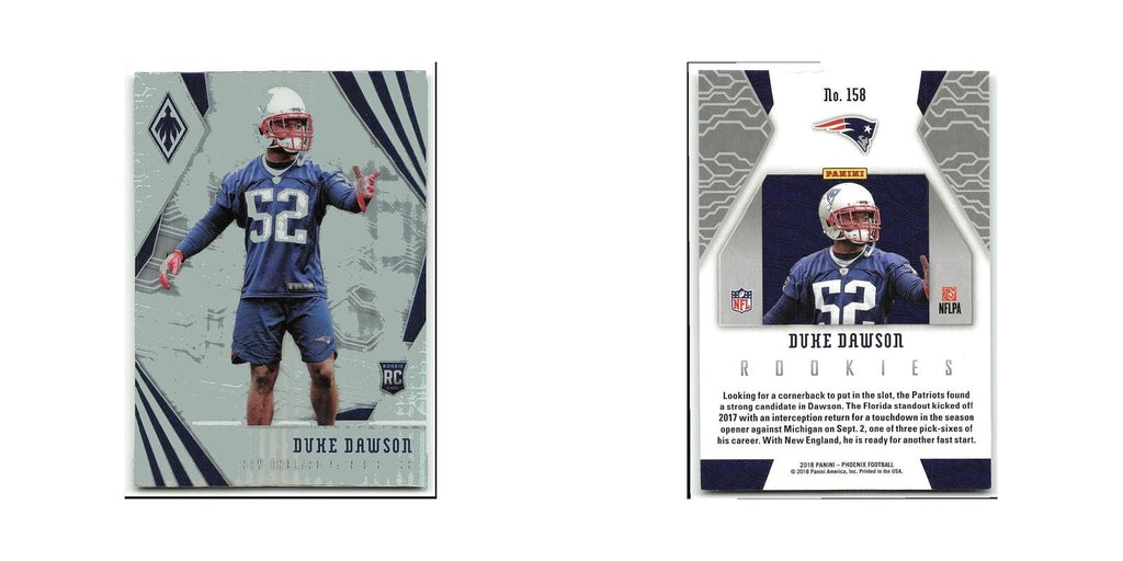 Duke Dawson Rookie 2018 Panini Phoenix #158 New England Patriots NM