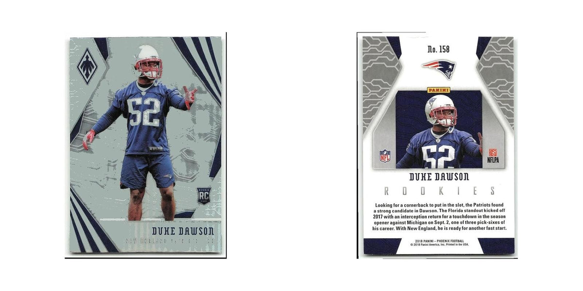 Duke Dawson Rookie 2018 Panini Phoenix #158 New England Patriots NM