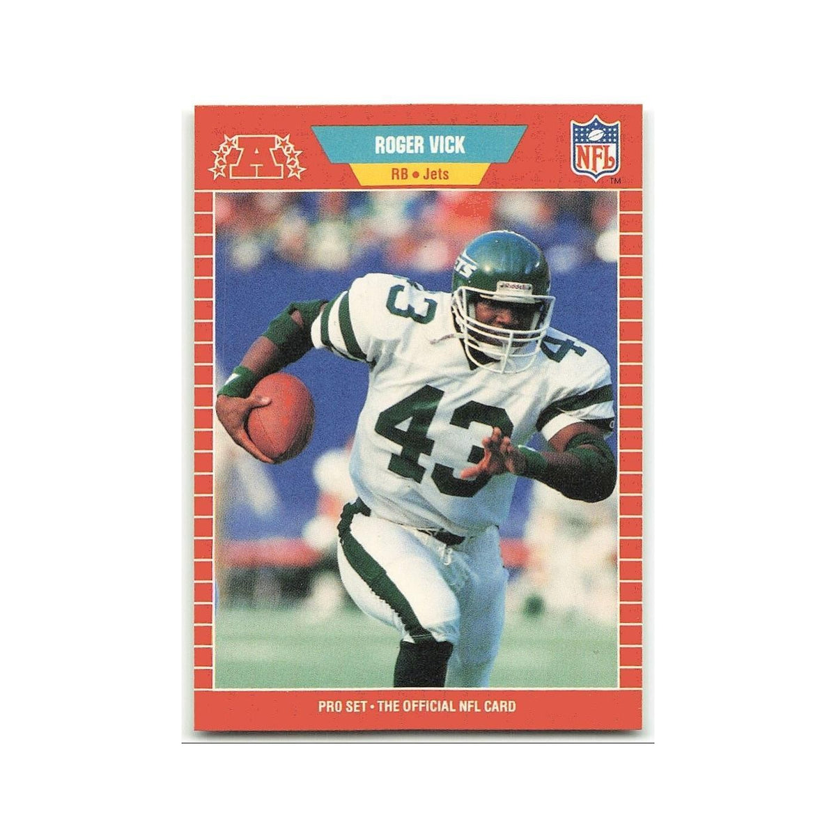 Roger Vick 1989 Pro Set #310 New York Jets Football Card NM