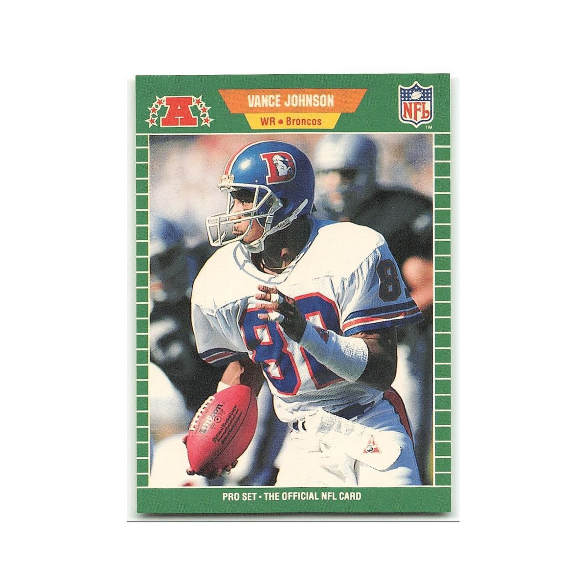 Vance Johnson 1989 Pro Set #105 Denver Broncos Football Card NM
