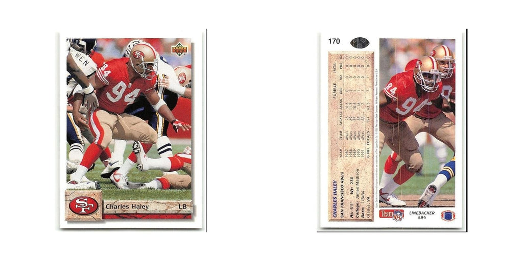 Charles Haley 1992 Upper Deck #170 San Francisco 49ers Football Card NM