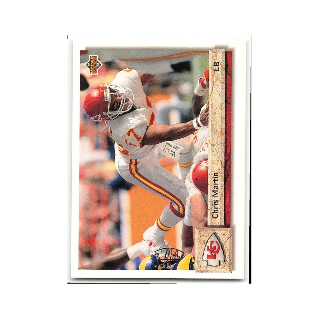 Chris Martin 1992 Upper Deck #332 Kansas City Chiefs Football Card NM