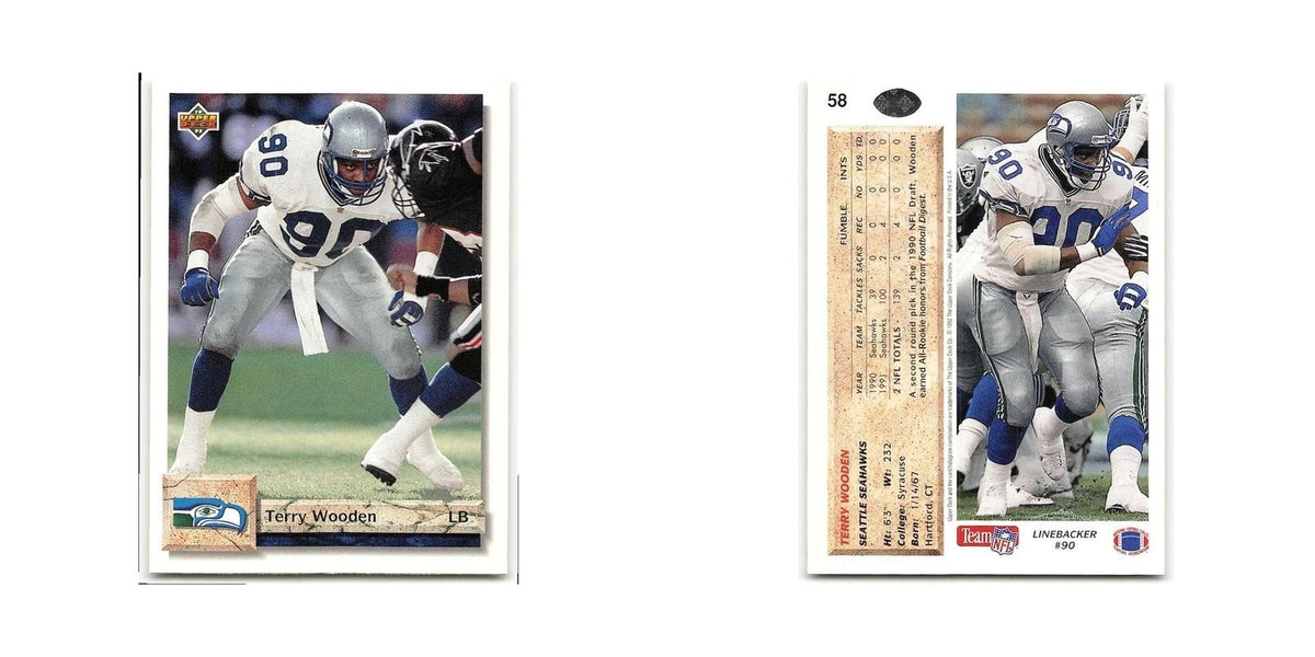 Terry Wooden 1992 Upper Deck #58 Seattle Seahawks Football Card NM