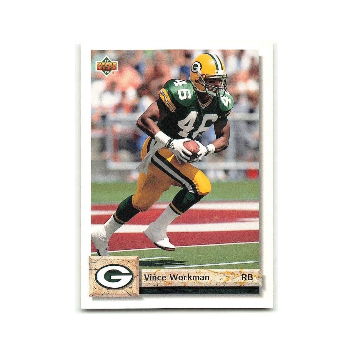 Vince Workman 1992 Upper Deck #272 Green Bay Packers Football Card NM