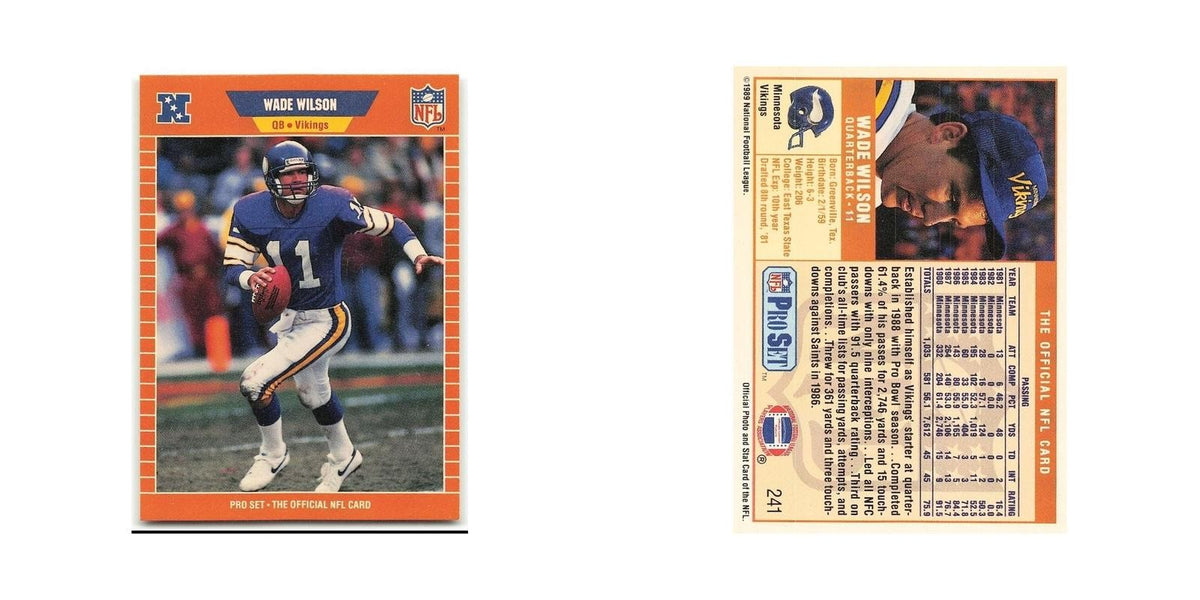 Wade Wilson 1989 Pro Set #241 Minnesota Vikings Football Card NM