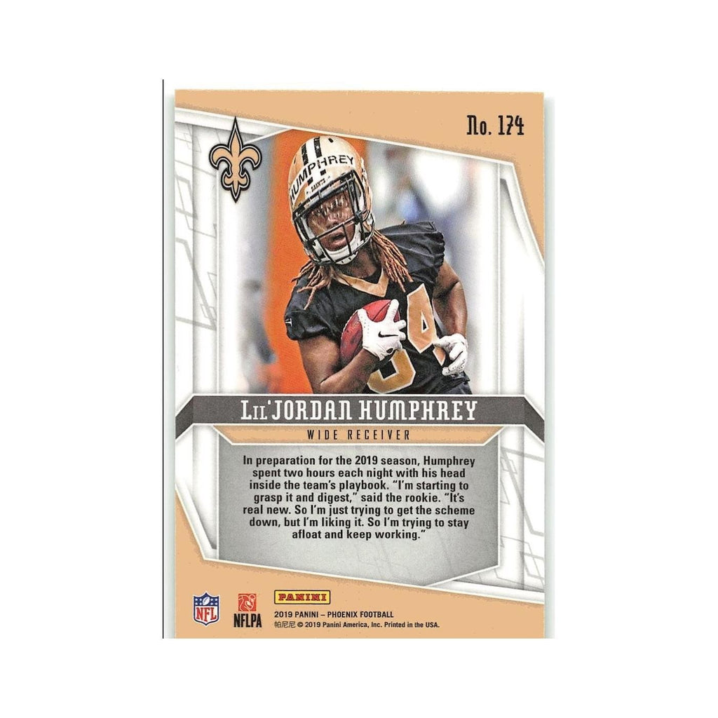 Lil'Jordan Humphrey Rookie 2019 Panini Phoenix #174 New Orleans Saints NM