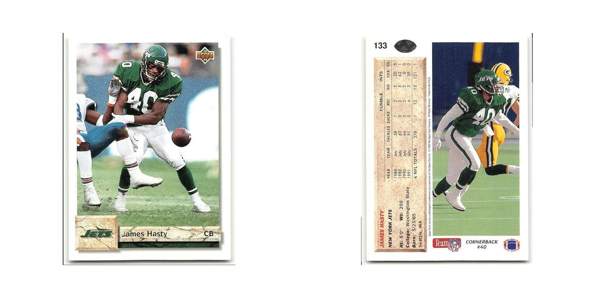 James Hasty 1992 Upper Deck #133 New York Jets Football Card NM