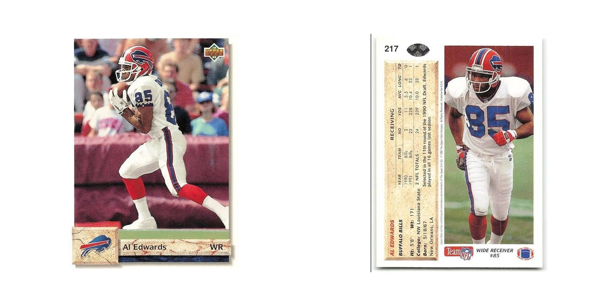 Al Edwards 1992 Upper Deck #217 Buffalo Bills Football Card NM