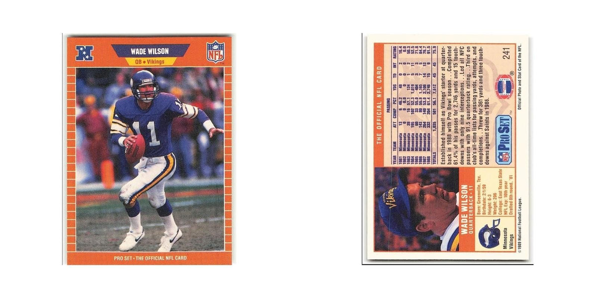 Wade Wilson 1989 Pro Set #241 Minnesota Vikings Football Card NM