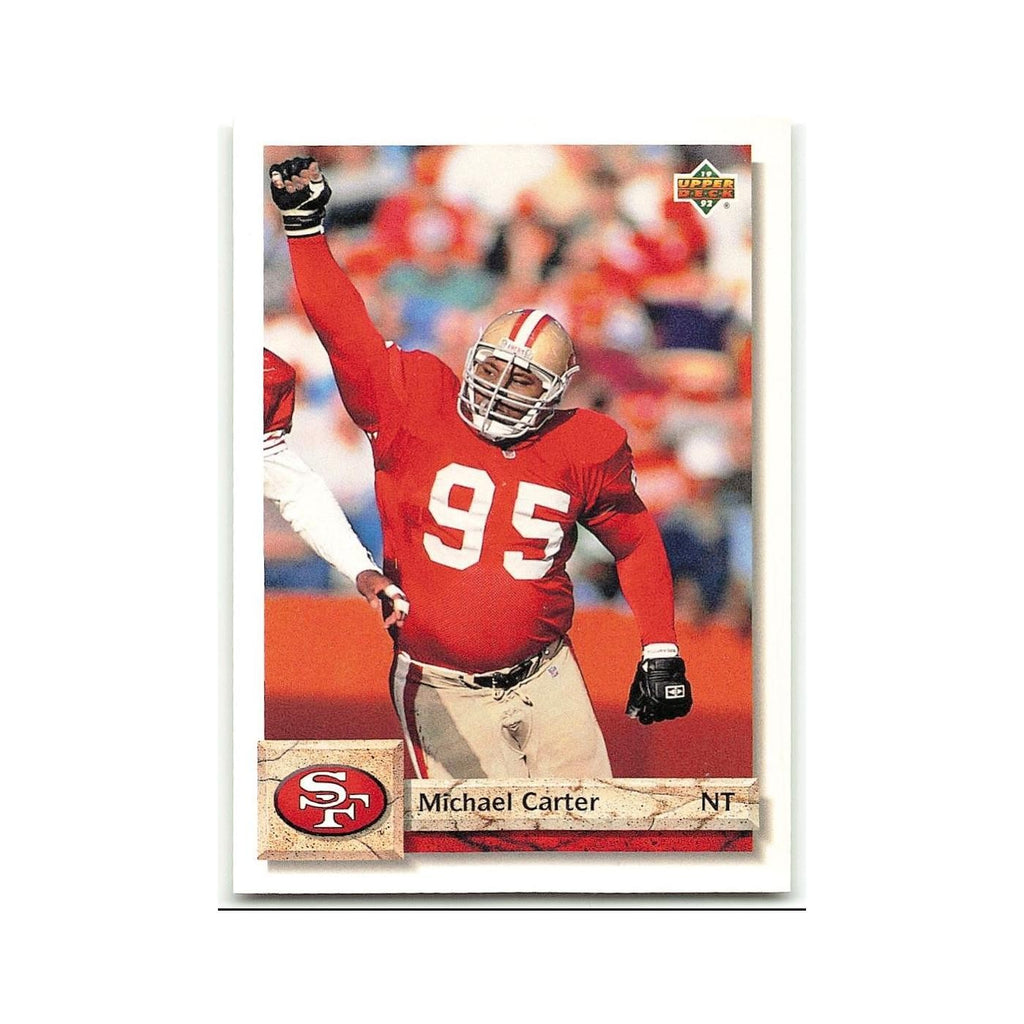Michael Carter 1992 Upper Deck #201 San Francisco 49ers Football Card NM