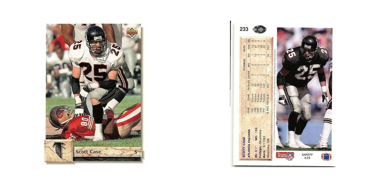 Scott Case 1992 Upper Deck #233 Atlanta Falcons Football Card NM