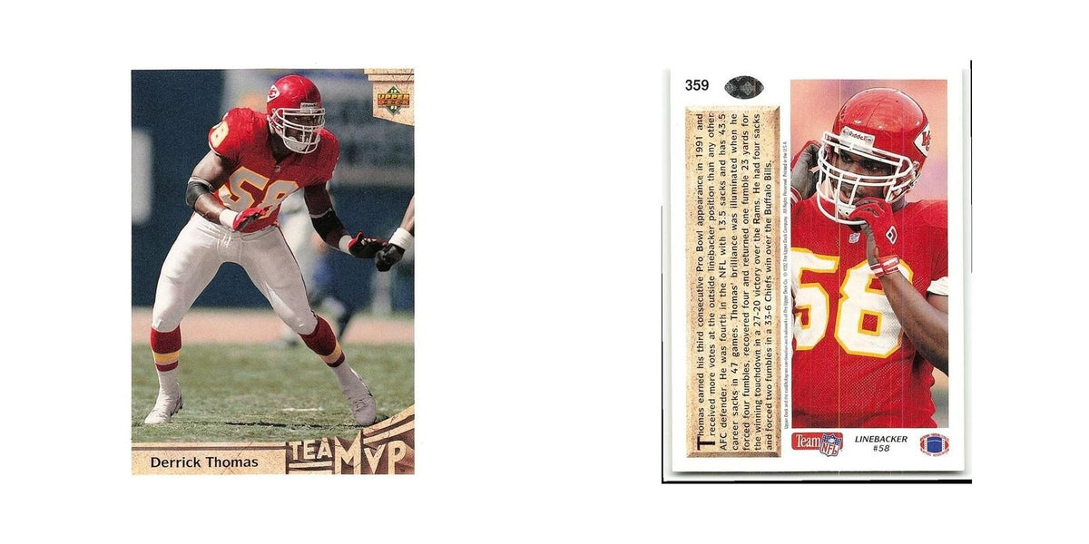 Derrick Thomas 1992 Upper Deck #359 Kansas City Chiefs Football Card NM