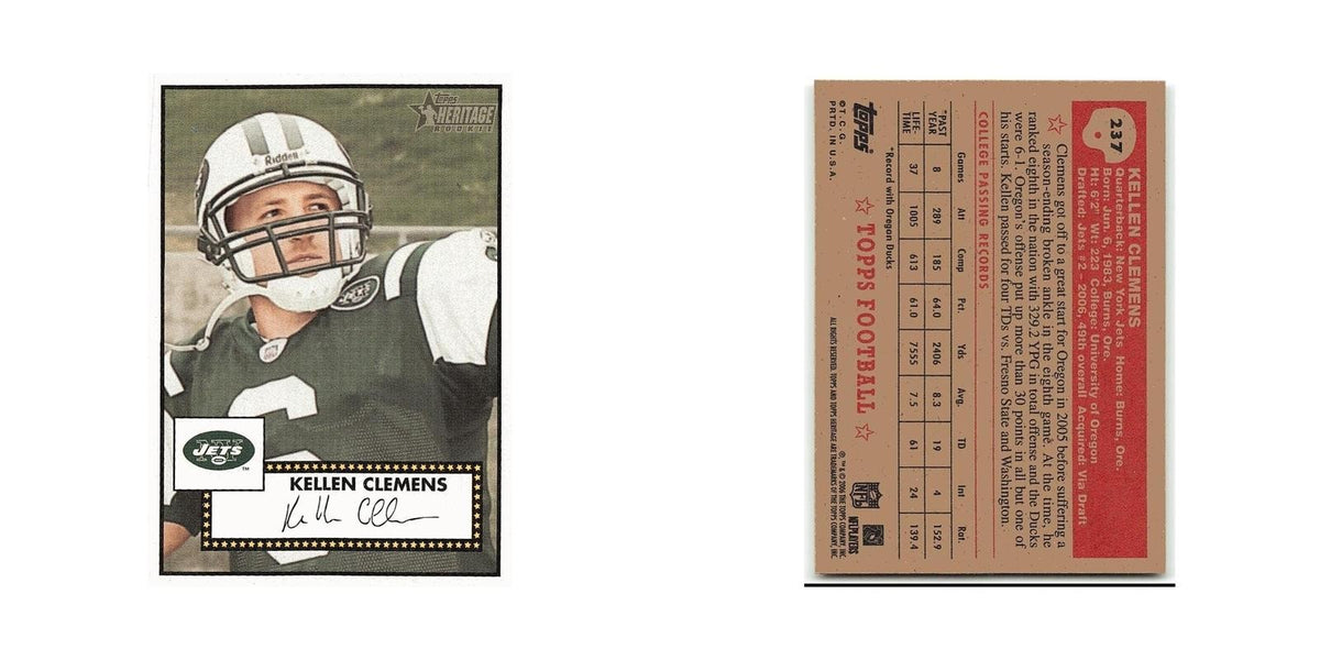 Kellen Clemens Rookie 2006 Topps Heritage #237 New York Jets Football Card NM