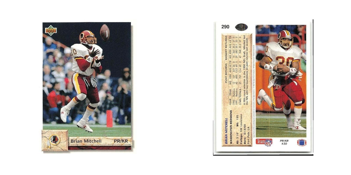 Brian Mitchell 1992 Upper Deck #290 Washington Redskins Football Card NM