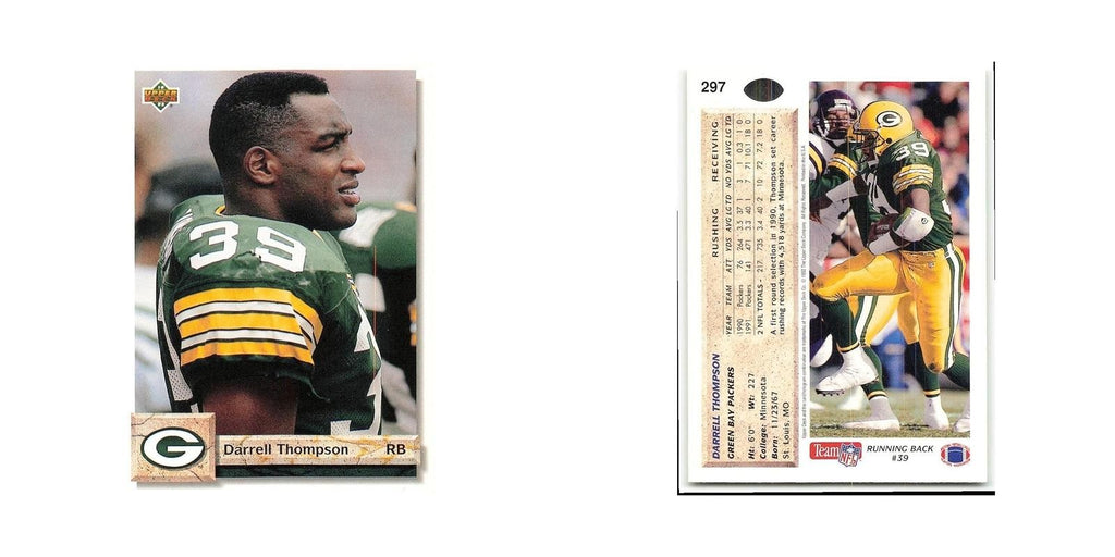 Darrell Thompson 1992 Upper Deck #297 Green Bay Packers Football Card NM