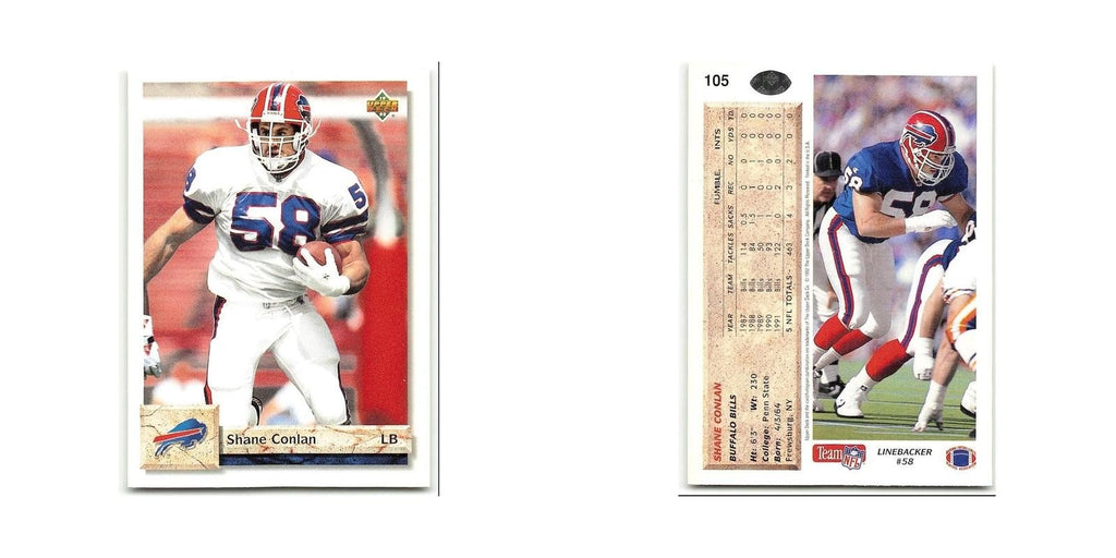 Shane Conlan 1992 Upper Deck #105 Buffalo Bills Football Card NM