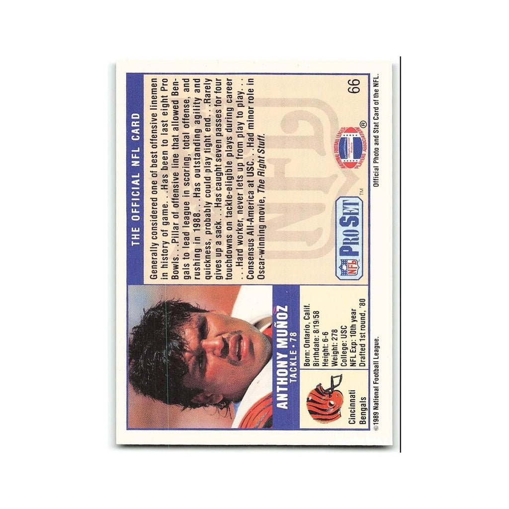 Anthony Munoz 1989 Pro Set #66 Cincinnati Bengals Football Card NM