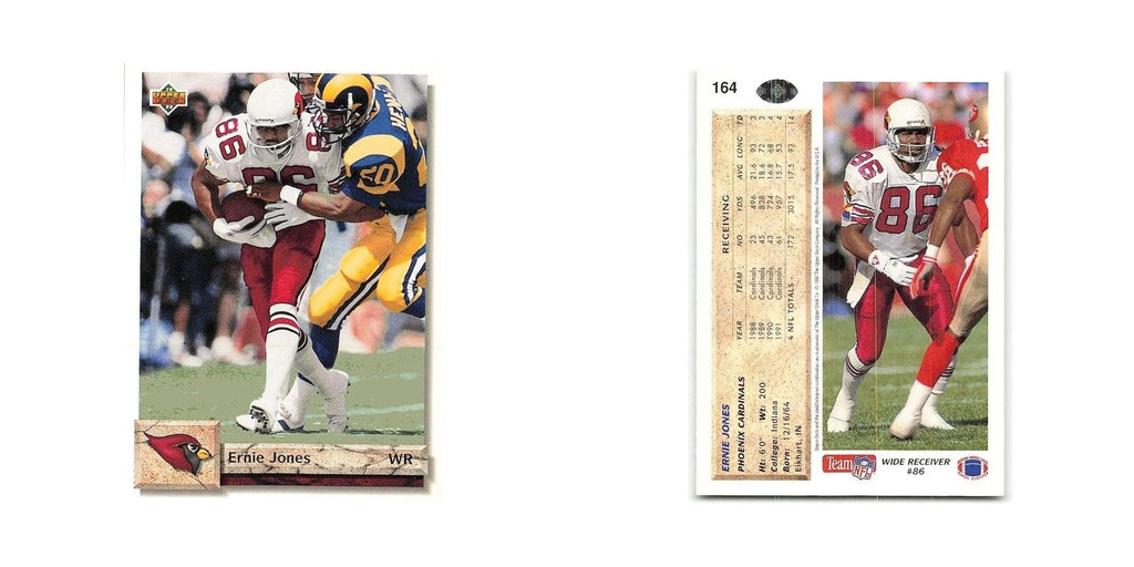 Ernie Jones 1992 Upper Deck #164 Phoenix Cardinals Football Card NM