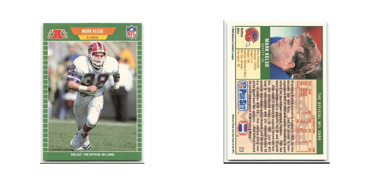 Mark Kelso 1989 Pro Set #23 Buffalo Bills Football Card NM