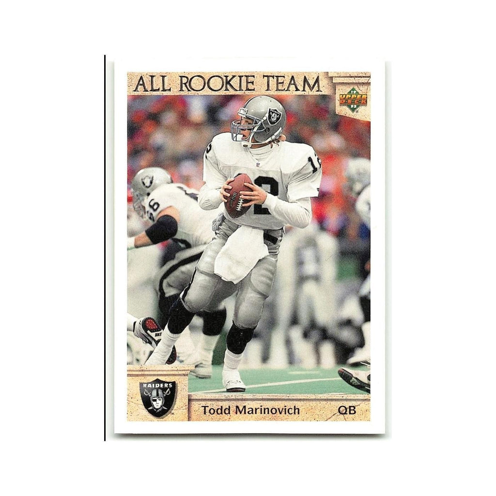 Todd Marinovich 1992 Upper Deck #31 Los Angeles Raiders Football Card NM