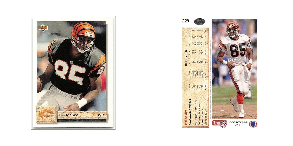 Tim McGee 1992 Upper Deck #229 Cincinnati Bengals Football Card NM