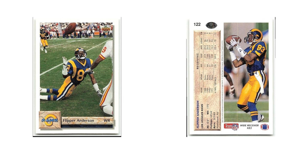 Flipper Anderson 1992 Upper Deck #122 Los Angeles Rams Football Card NM