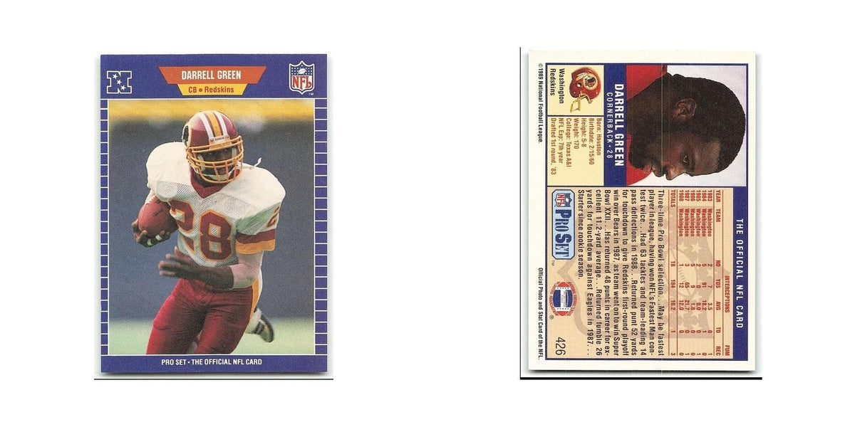 Darrell Green 1989 Pro Set #426 Washington Redskins Football Card NM