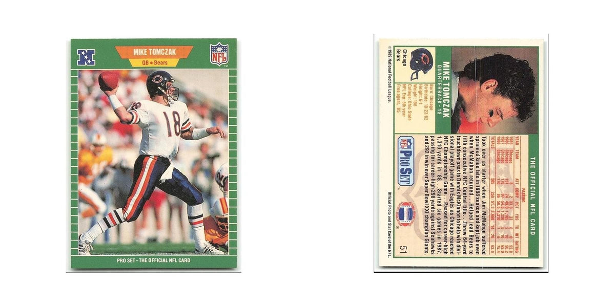 Mike Tomczak 1989 Pro Set #51 Chicago Bears Football Card NM