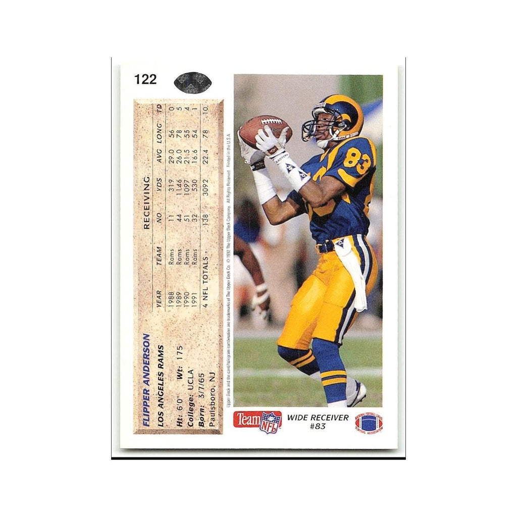 Flipper Anderson 1992 Upper Deck #122 Los Angeles Rams Football Card NM