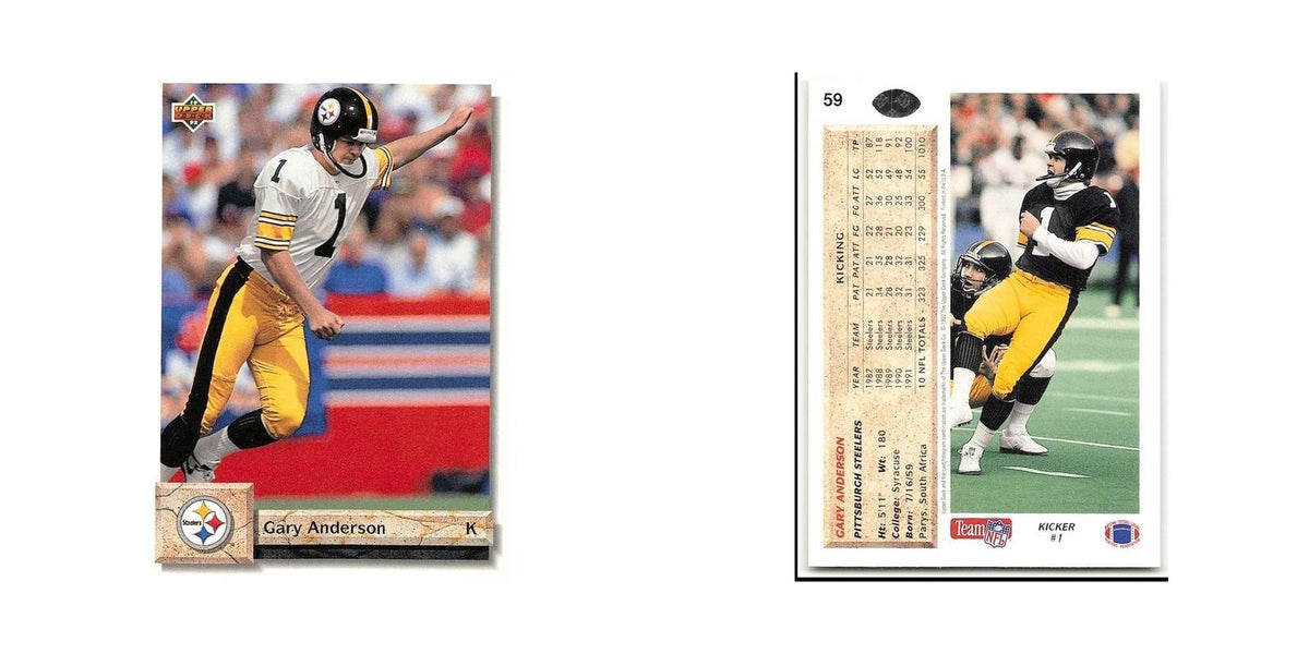 Gary Anderson 1992 Upper Deck #59 Pittsburgh Steelers Football Card NM