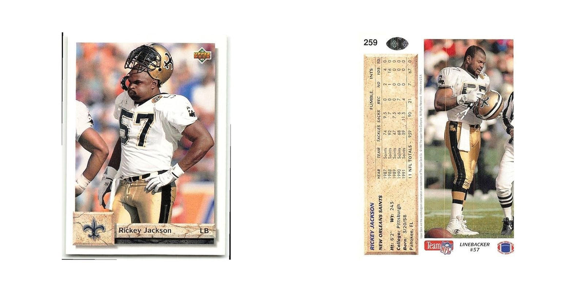 Rickey Jackson 1992 Upper Deck #259 New Orleans Saints Football Card NM