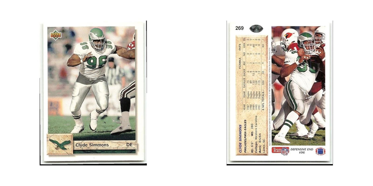 Clyde Simmons 1992 Upper Deck #269 Philadelphia Eagles Football Card NM
