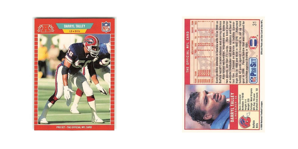 Darryl Talley 1989 Pro Set #31 Buffalo Bills Football Card NM