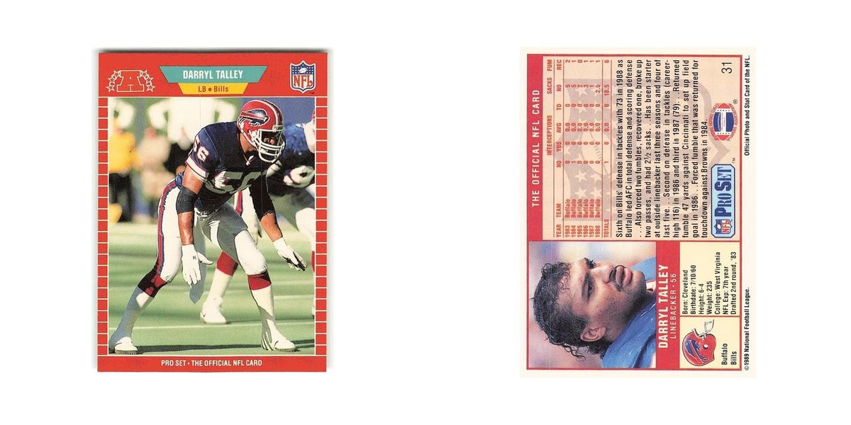 Darryl Talley 1989 Pro Set #31 Buffalo Bills Football Card NM