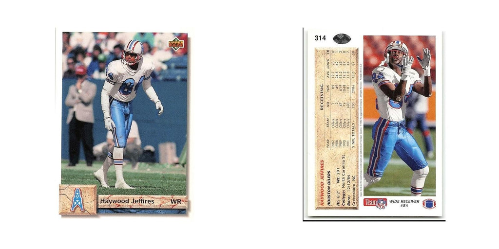 Haywood Jeffires 1992 Upper Deck #314 Houston Oilers Football Card NM