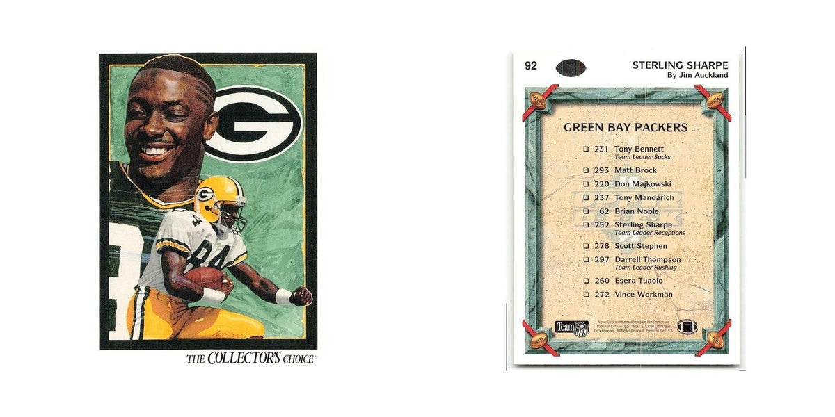 Sterling Sharpe 1992 Upper Deck #92 Green Bay Packers Football Card NM