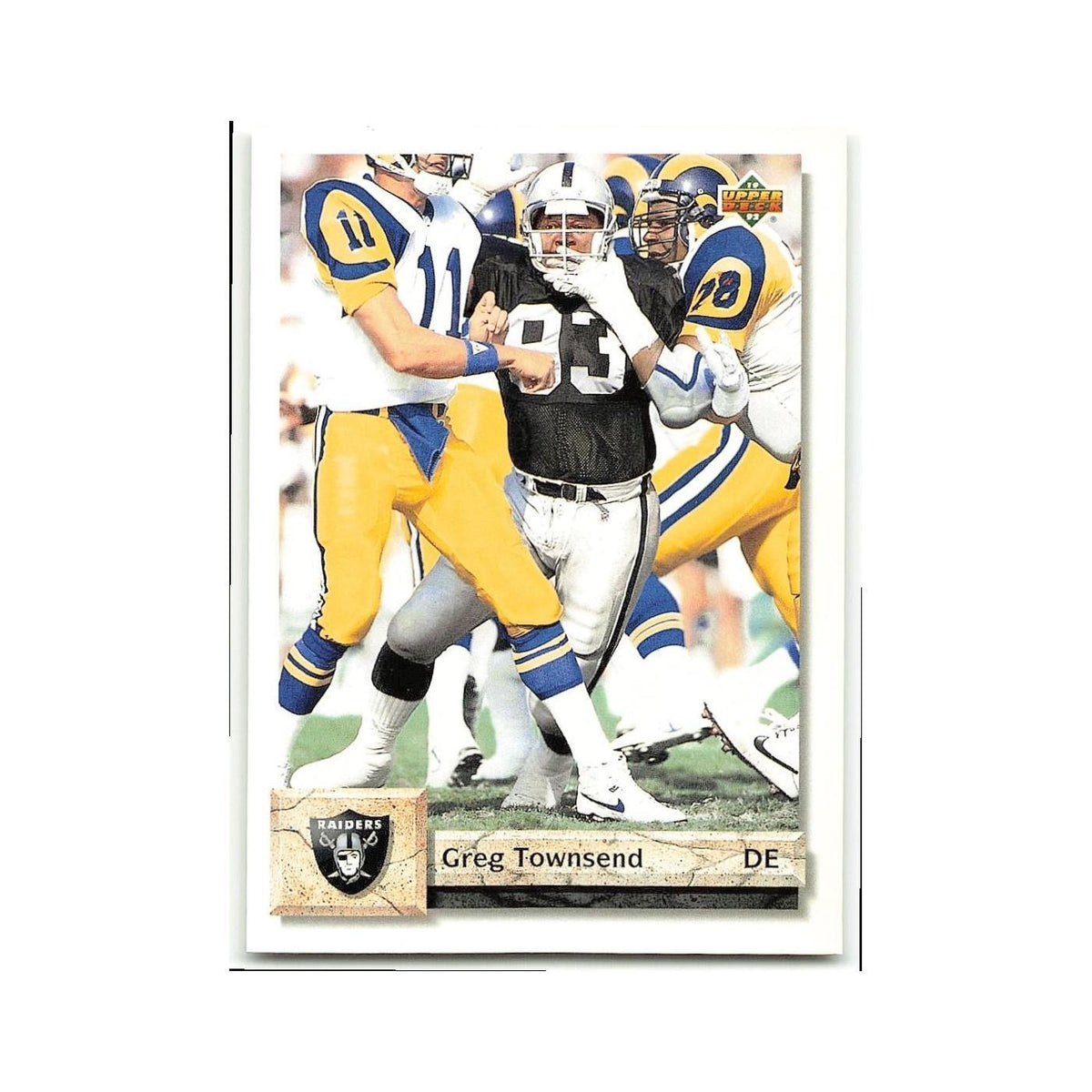 Greg Townsend 1992 Upper Deck #116 Los Angeles Raiders Football Card NM