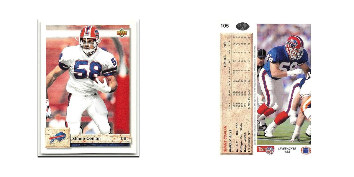 Shane Conlan 1992 Upper Deck #105 Buffalo Bills Football Card NM
