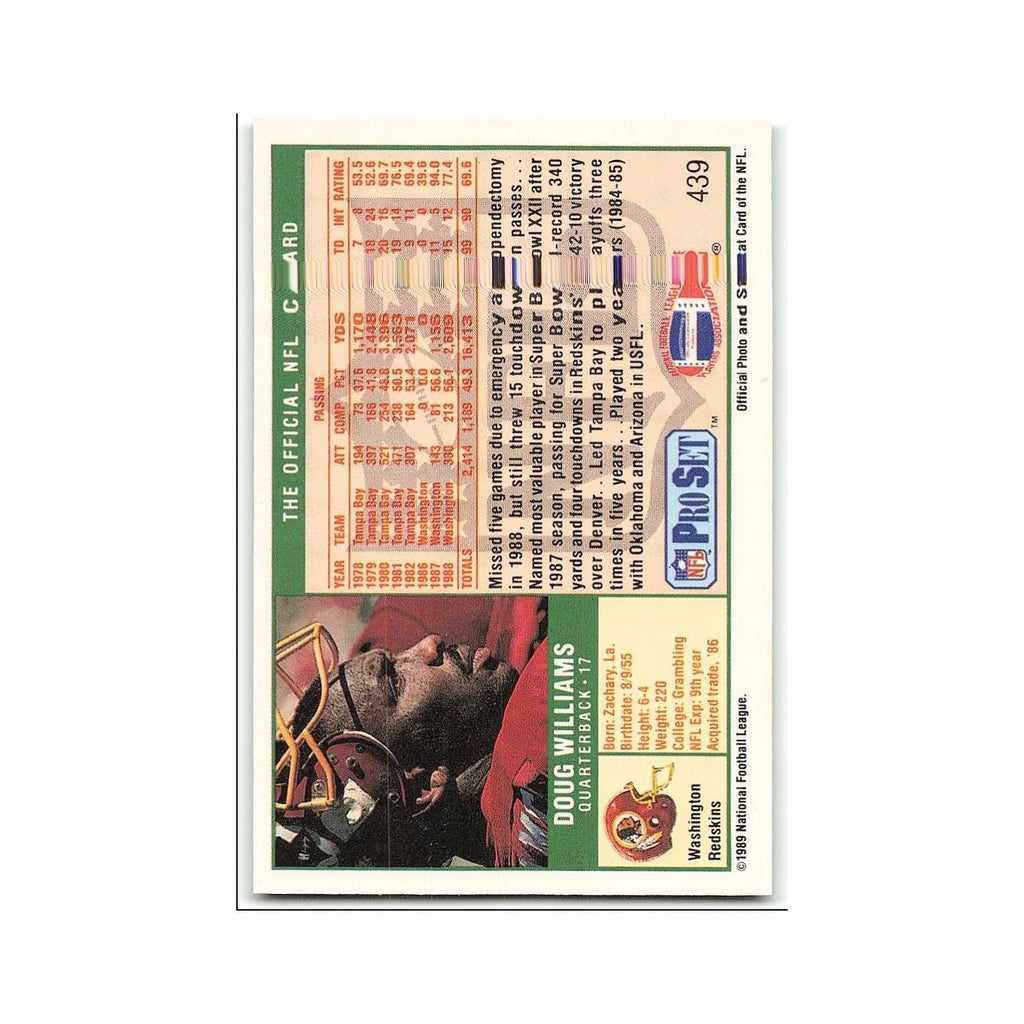 Doug Williams 1989 Pro Set #439 Washington Redskins Football Card NM