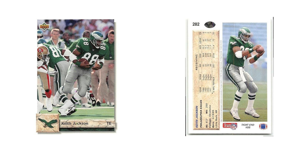 Keith Jackson 1992 Upper Deck #282 Philadelphia Eagles Football Card NM