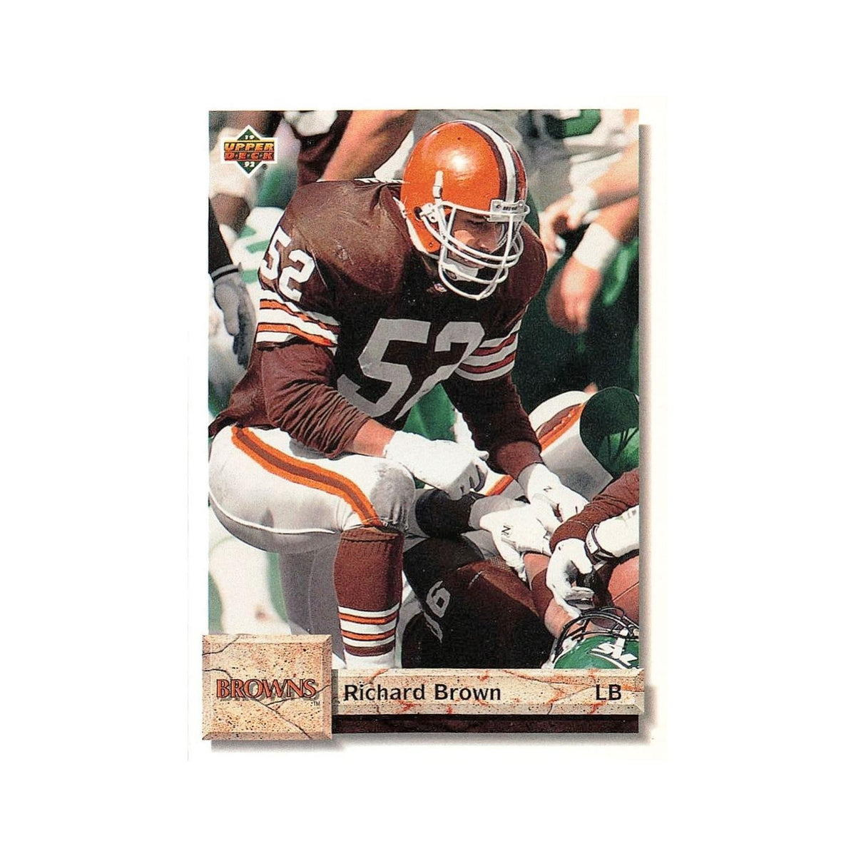 Richard Brown Rookie 1992 Upper Deck #70 Cleveland Browns Football Card NM