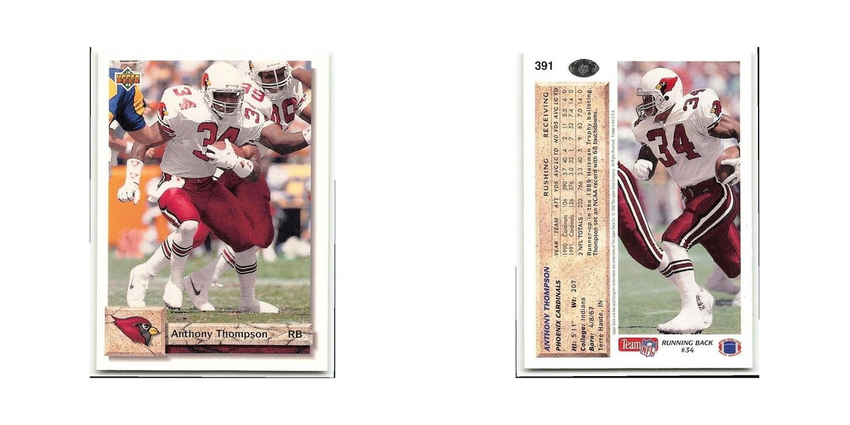Anthony Thompson 1992 Upper Deck #391 Phoenix Cardinals Football Card NM