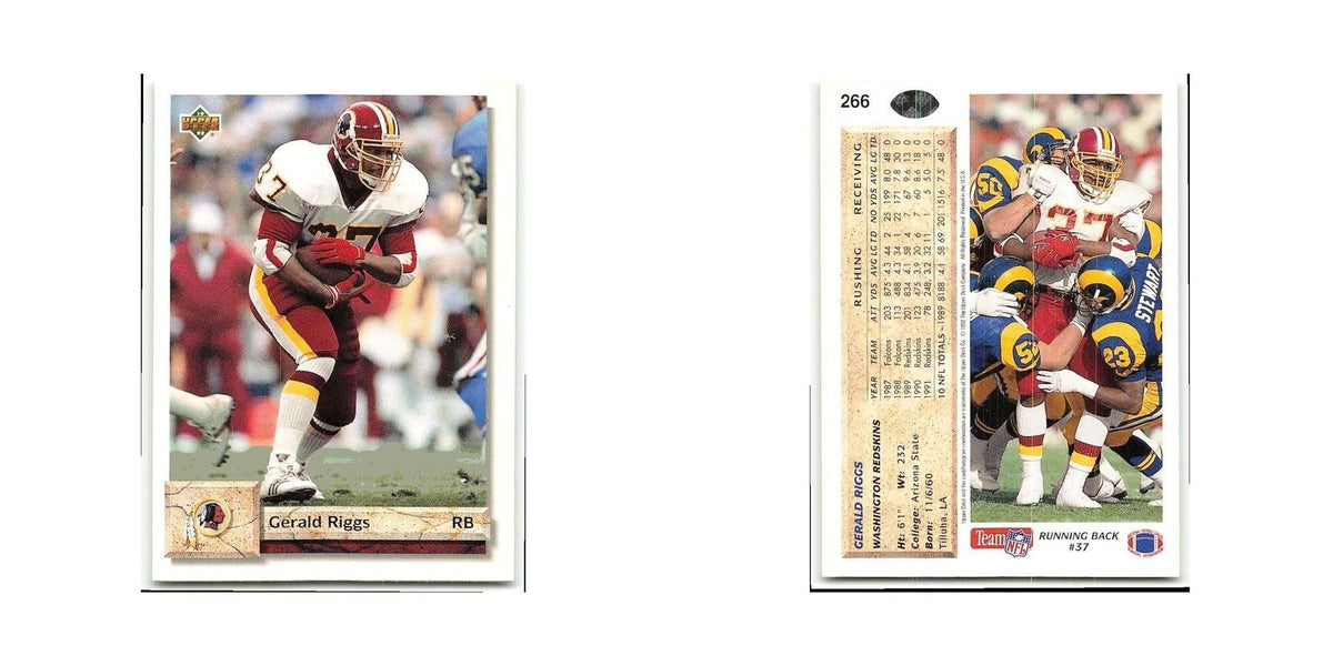 Gerald Riggs 1992 Upper Deck #266 Washington Redskins Football Card NM