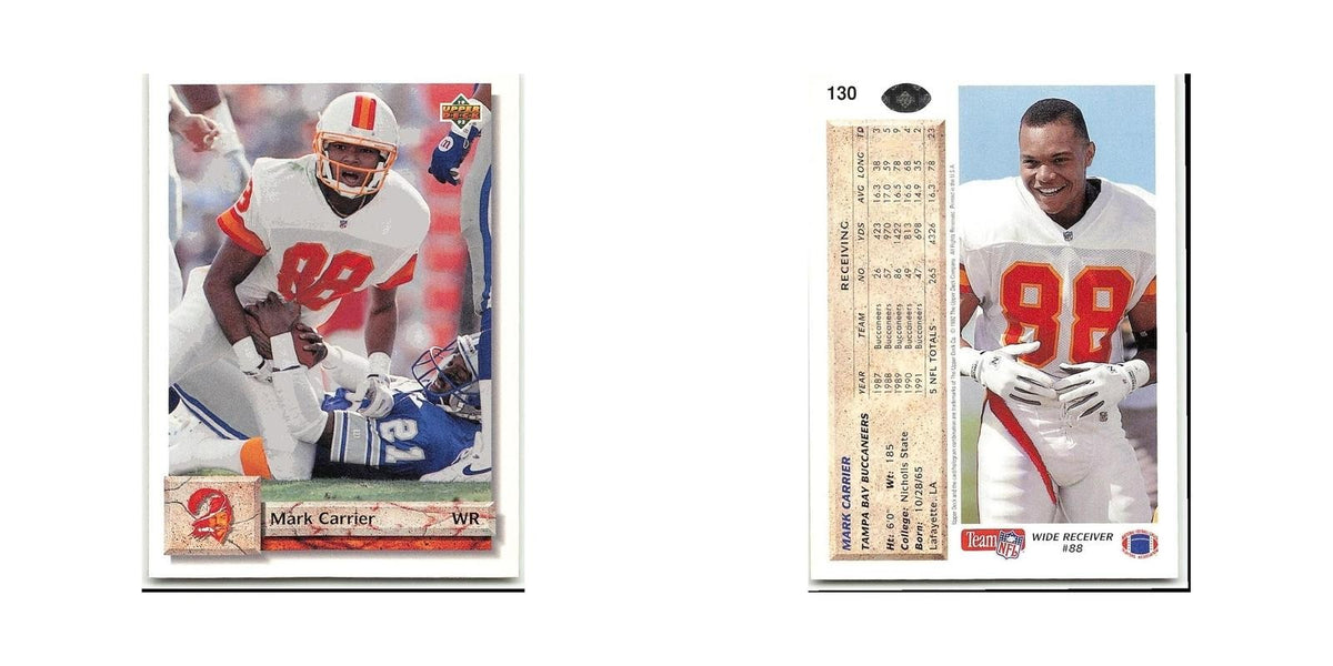 Mark Carrier 1992 Upper Deck #130 Tampa Bay Buccaneers Football Card NM